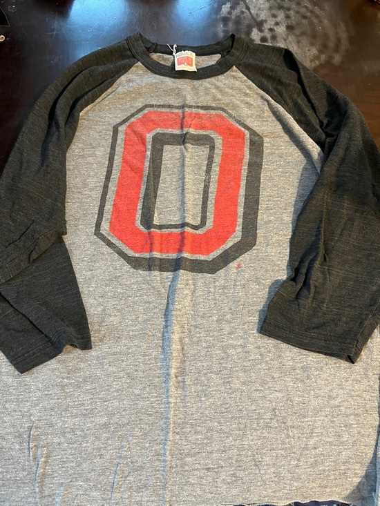 HOMAGE Other - HOMAGE Gray Tee with Black Raglan and Red Detail